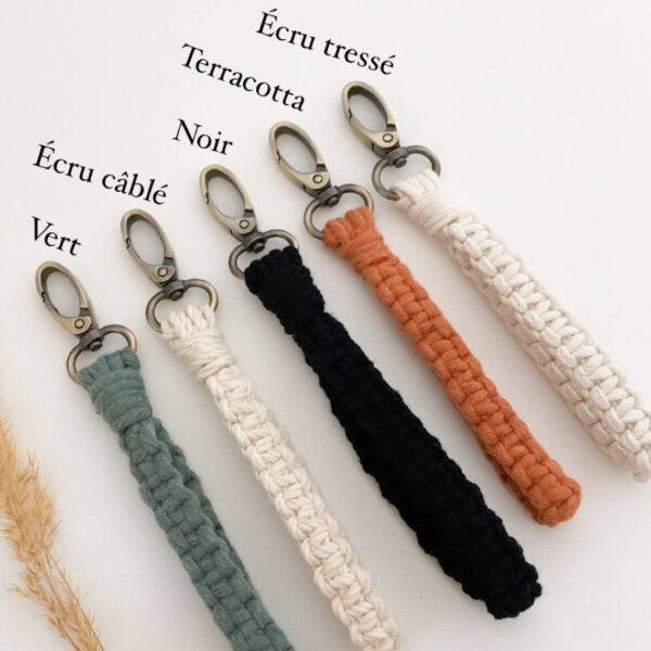 porte clefs macramé bohème